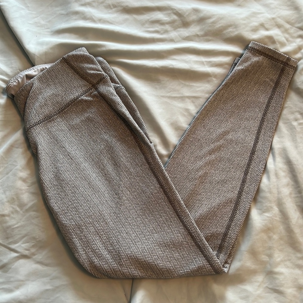 Grey and white leggings